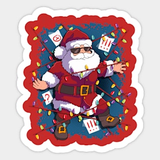 Christmas Secret Agent Spy Santa Claus Sticker